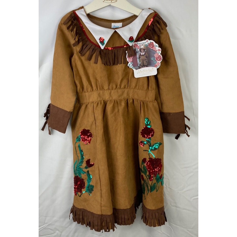 Great Pretenders Wild West Cowgirl Halloween Costume NWT Girls Size 5-6 Fringe